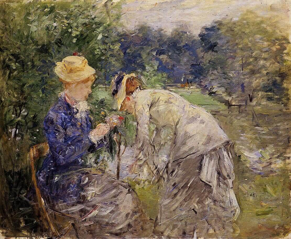“In the Bois de Boulogne” oleh Berthe Morisot